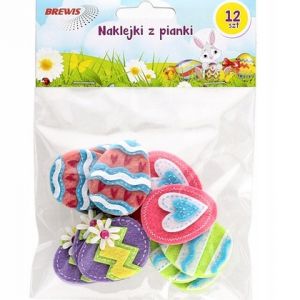 Naklejki z filcu Brewis Jajka, 12szt